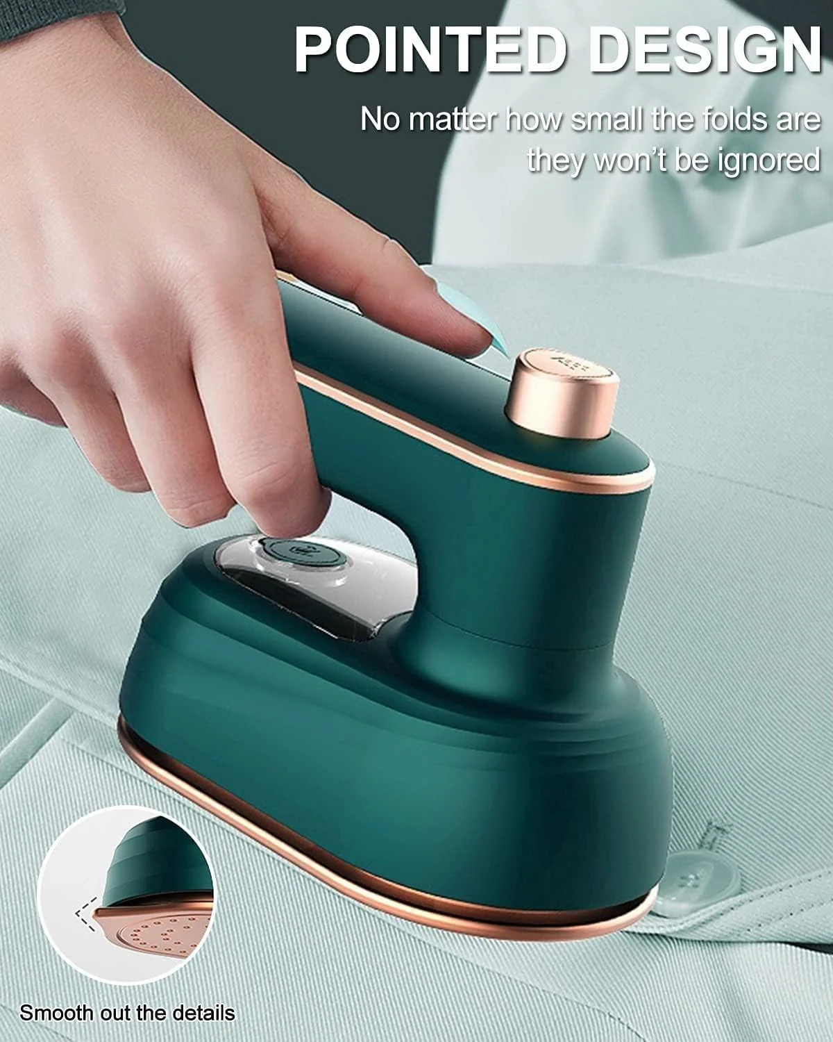 Portable Mini Garment Steamer - Lightweight, Foldable, and Handheld Travel Iron Support Dry And Wet Wrinkle Removal in Clothes - Product Details